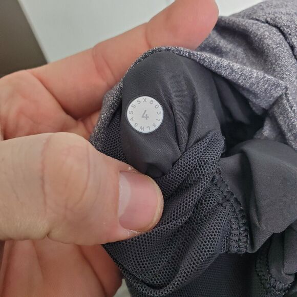 Lululemon Pants Womens 4 On The Fly Heathered Black Pull On Ankle Athleisure - Picture 8 of 9